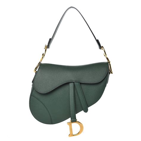 dior saddle bag dark green|pre owned dior saddle bag.